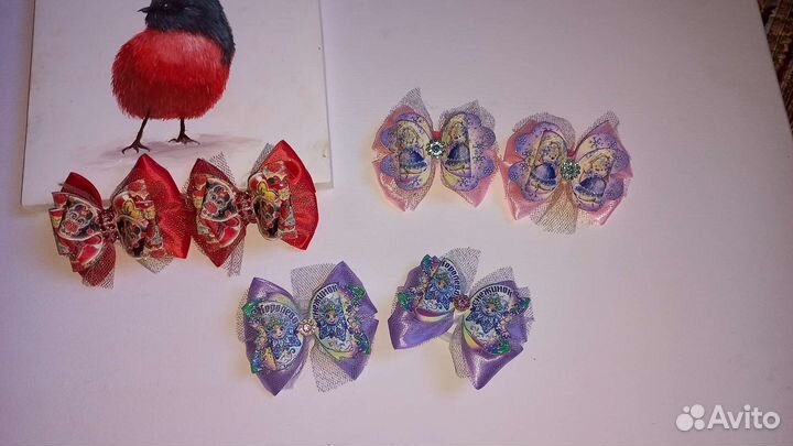 Бантики ручной работы из экокожи