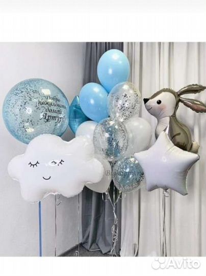 Воздушные шары на выписку, гелиевые шарики