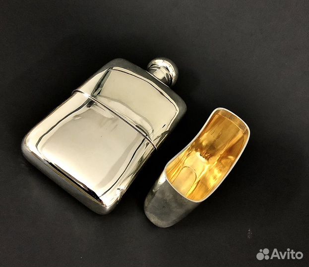 Фляжка 410 гр антик серебро 1918 год