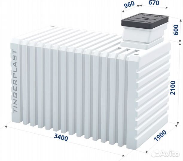 Пластиковый погреб Tingard 3500