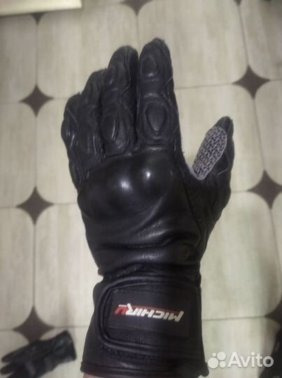 Мотоперчатки кожаные мужские