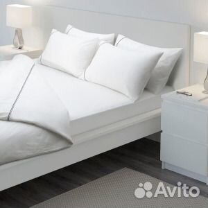 Простыня на резинке IKEA Strandloka 180x200 см, бе