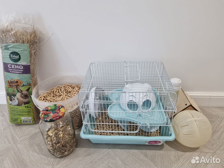 Клетка для хомяка со всеми прибамбасами