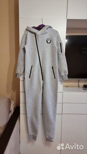 Комбинезон женский осенний с начёсом трикотажный