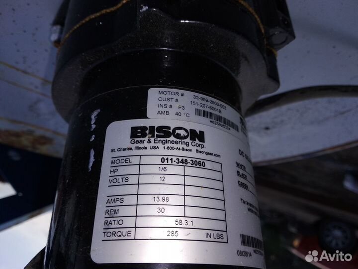 Мотор редуктор постоянный ток 011-348-3060 Bison