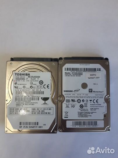 Жесткие диски для ноутбука - 250, 320, 500Gb, 1Tb
