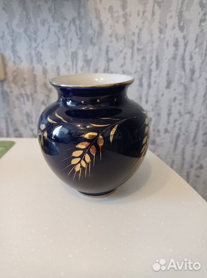 Ваза кобальт Гжель