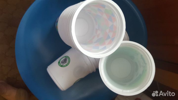 Стаканчики пластмассовые (350 мл) - б/у для рассад