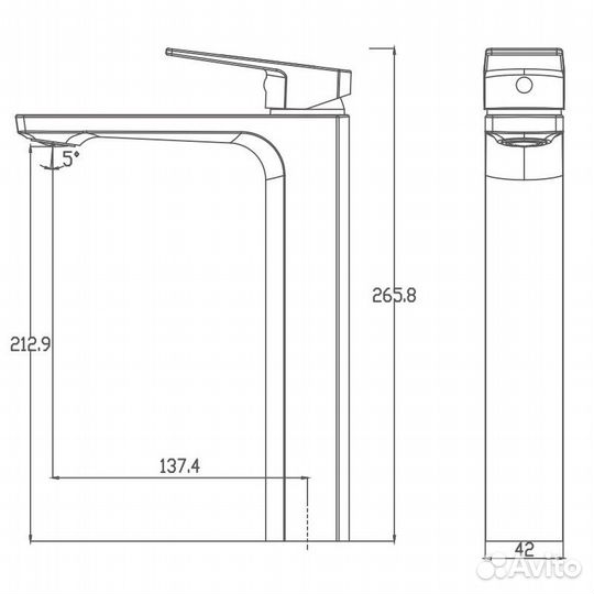 Смеситель для раковины Haiba HB11810, хром
