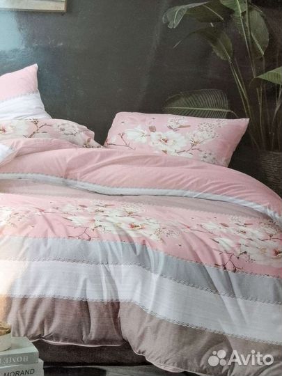 Евро Белье постельное вишня цветы новое
