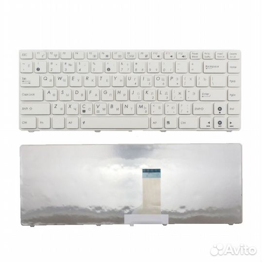 Клавиатура для ноутбука Asus A42 K42 белая+рамка