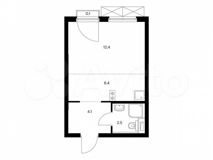 Квартира-студия, 25,5 м², 7/33 эт.