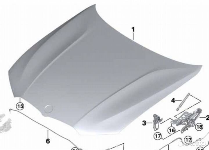 Капот BMW 3 g20 новый/оригинал
