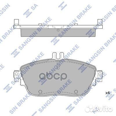 Колодки передние SP1966 Sangsin brake