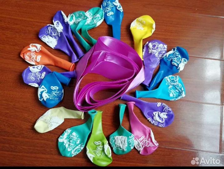 Шарики на свадьбу и лента