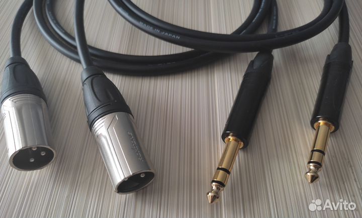 Балансные для студийных мониторов Canare Jack-XLR