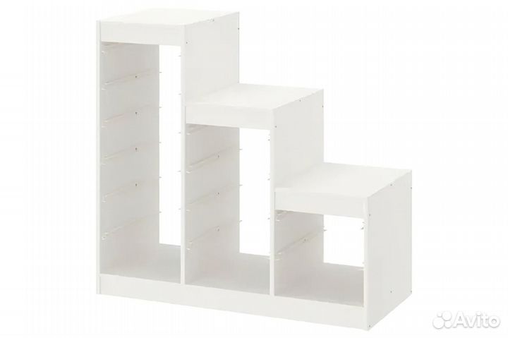 Trofast Стеллаж, 6 белых корзин IKEA 290.428.77