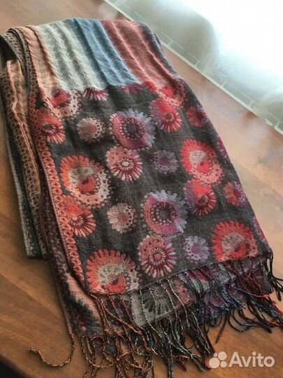 Шарф батик, шибори, цвет Виридиан