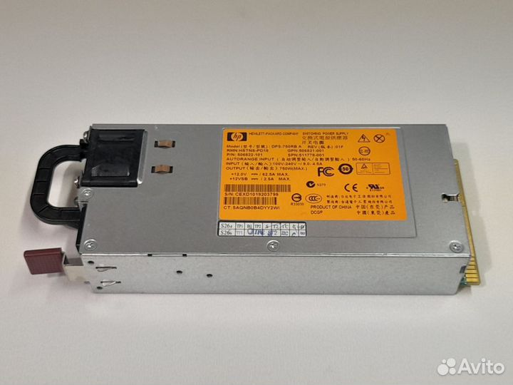 Блок питания HP 750W DL385-G5 DL180/DL360/DL380G6