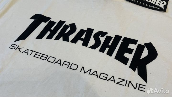 Лонгслив Thrasher Skate Mag Basic Logo White