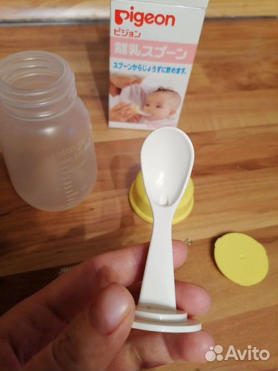 Бутылочка с ложкой pigeon