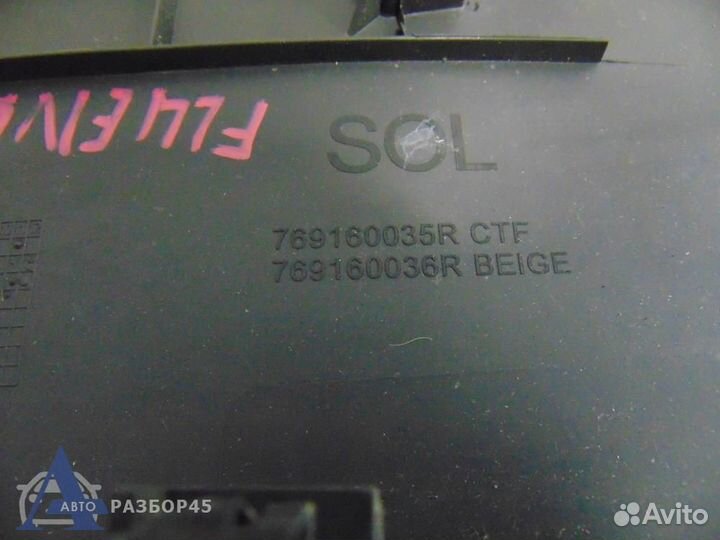 Обшивка стойки для Renault Fluence 2010