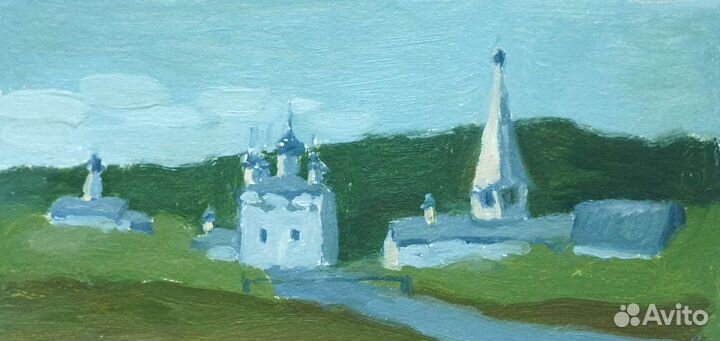 Картина маслом Лето в городе