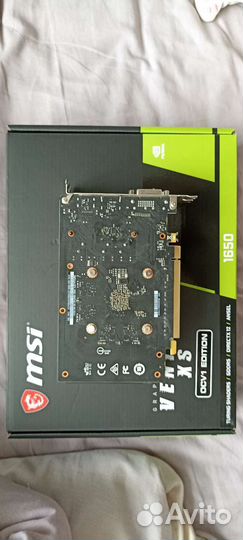 Видеокарта MSI GeForce GTX 1650 D6 ventus XS V1