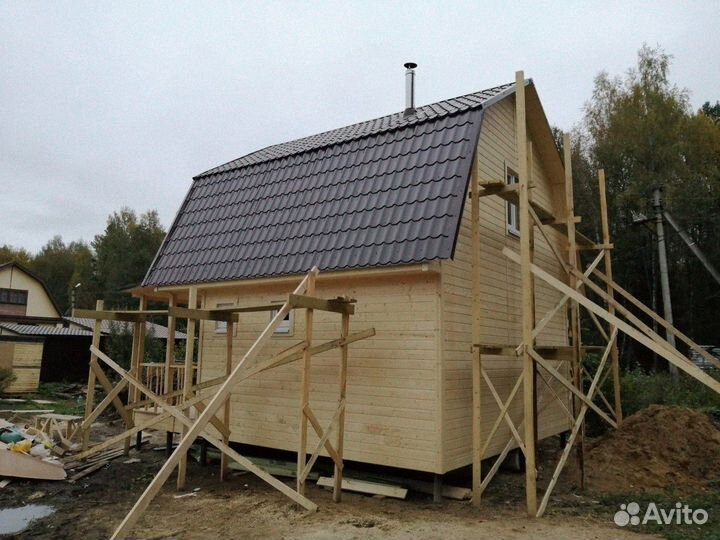 Баня каркасная 6х7