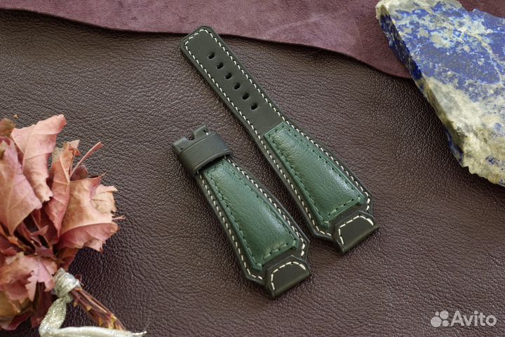 Люксовый ремешок для часов. Кожа. Авторская работа
