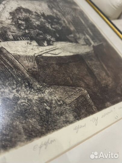 Картина графика, офорт по технологии Дюрера