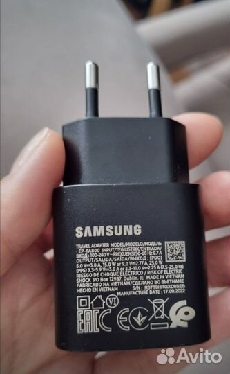 Быстрая зарядка samsung 25W оригинал