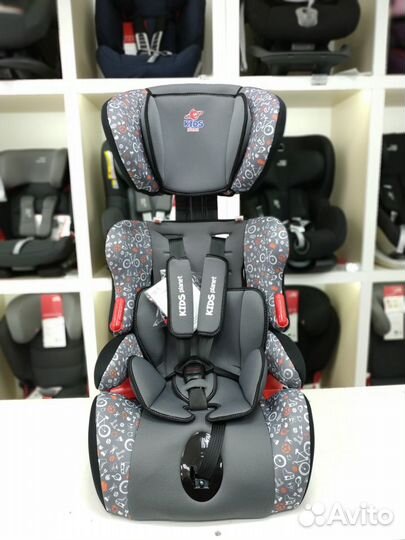 Автокресло 9-36кг Kids Planet Calipso серый велоси