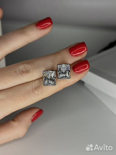 Серьги tiffany квадрат