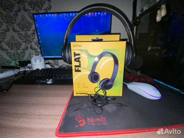 Наушники perfeo flat