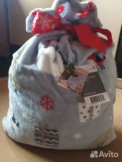 Плед из микровелюра с сумкой 150200