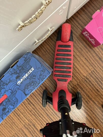 Самокат детский божья коровка светятся колеса