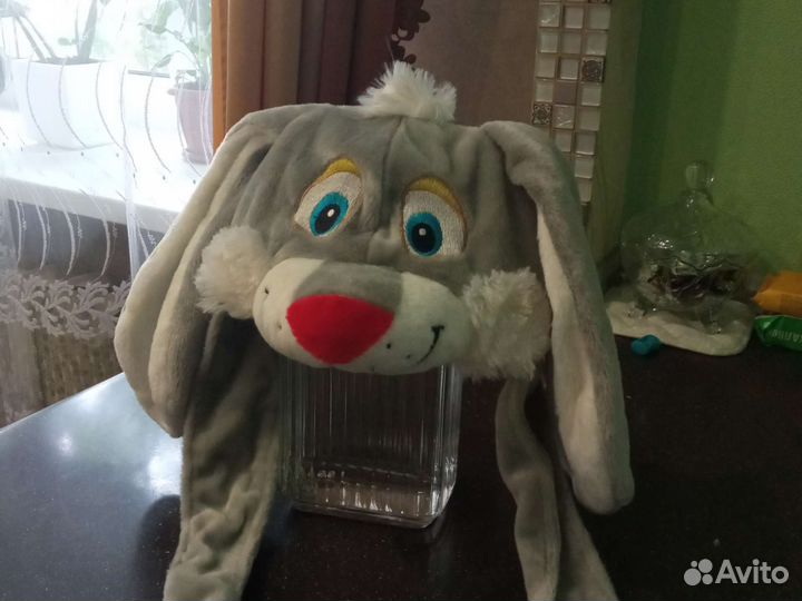 Новогодняя шапка зайка