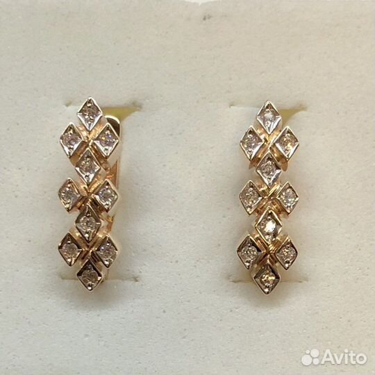 Золотые серьги 585 пробы