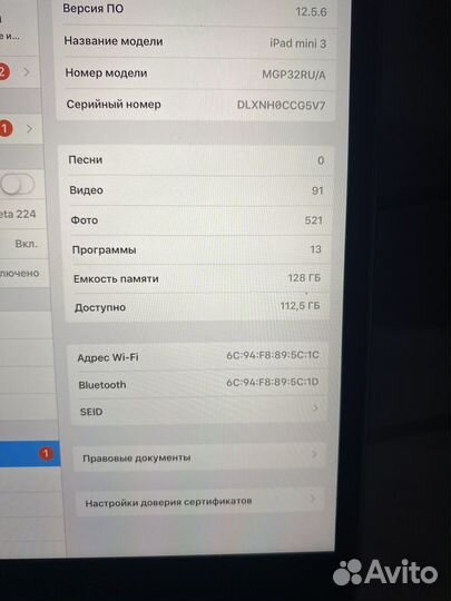 iPad mini 3 128gb