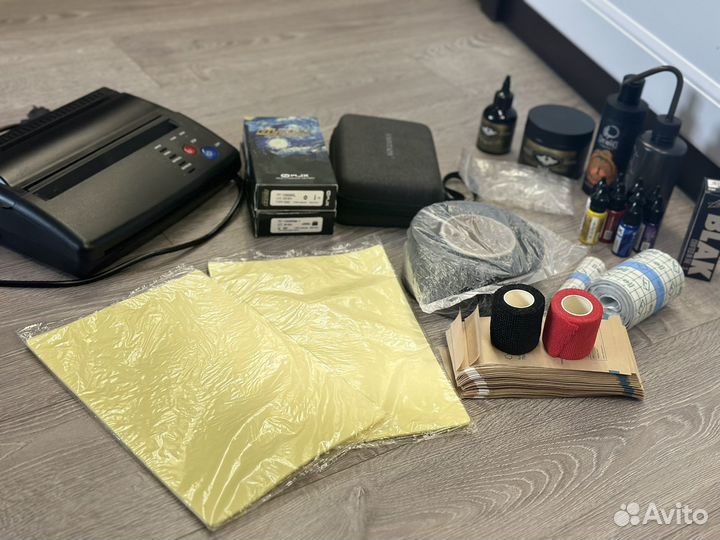 Набор для тату, пакет для машинки