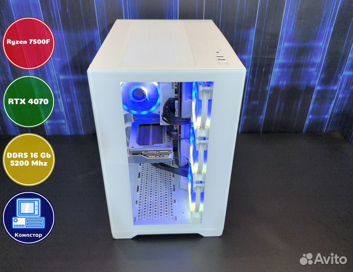 Геймерский комп AMD7500F-RTX4070-16DDR5-WHM182-A620