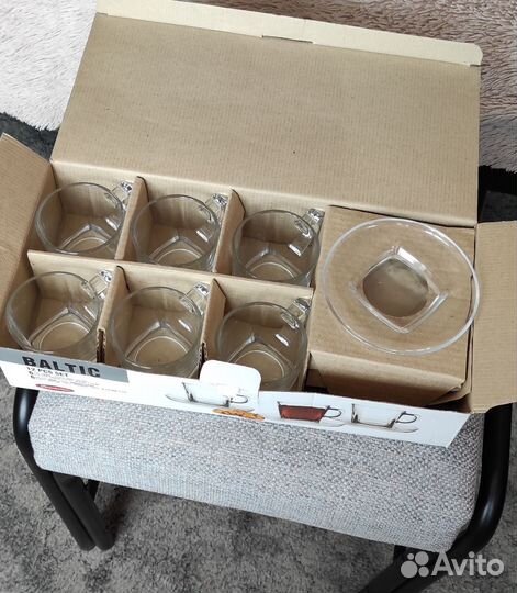 Чайные чашки, стеклянные