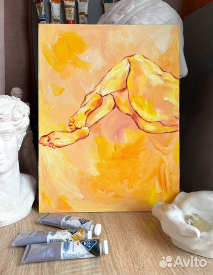 Картина маслом обнаженная девушка ню