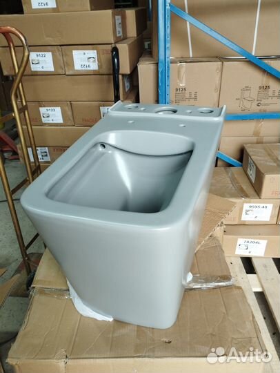 Подвесной унитаз,cерый матовый