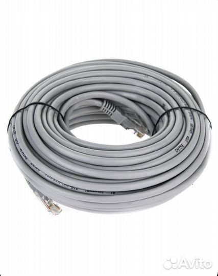 Патч корд 20 м telecom UTP 5е RJ45 интернет кабель