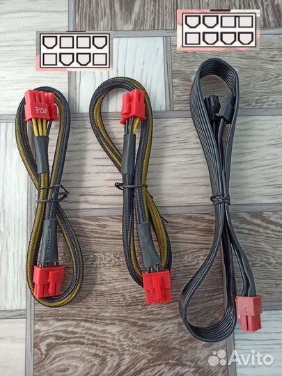Модульный кабель для видеокарты 8pin