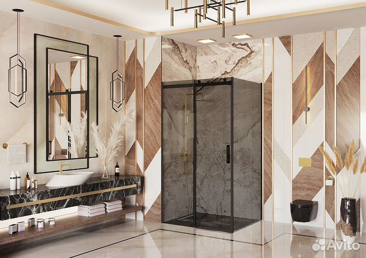 Душ. уголок Ambassador 129x108,5 Черный 19022202h