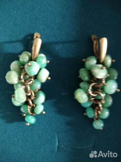 Серьги с натуральным камнем