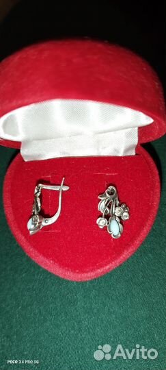 Серебряные серьги советские